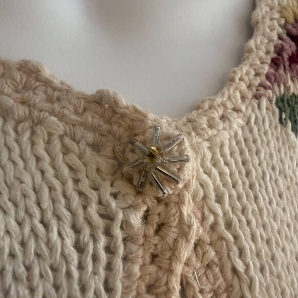 Vintage Tiara Petites Beaded Christmas Tree Cardigan | PM - Picture 7 of 9